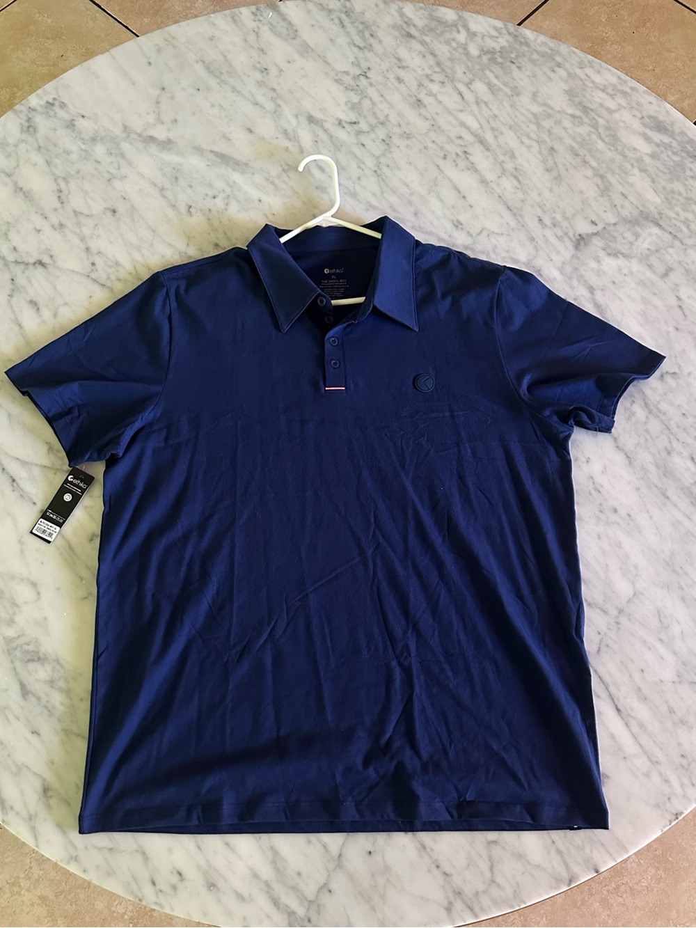 Ethika The Skool Boy Men’s Polo Shirt XL Navy Blue Short Sleeve NWT